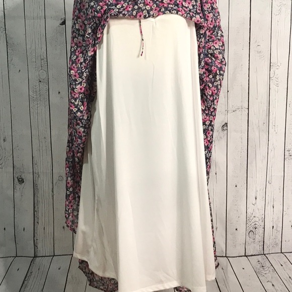 NWT Plus Size EVRI Tiered Chiffon 2 piece dress - Picture 9 of 13